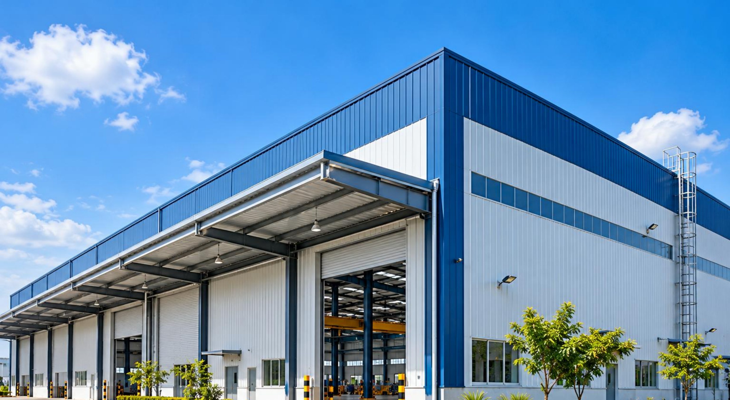 Pre-engineered industrial building constructed by Shivved Infratech